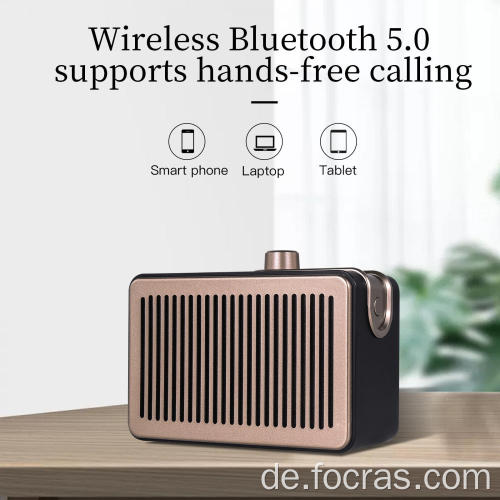 Wireless Bluetooth Retro -Lautsprecher Vintage -Lautsprecher